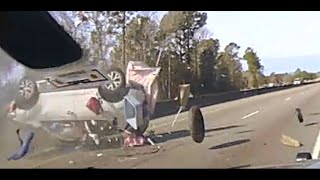 Georgia State Patrol Chase of Nissan Murano  Wild PIT Rollover and Ejection [upl. by Dallon915]