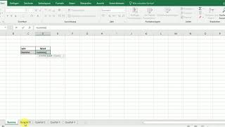 Summe über mehrere Tabellenblätter in Excel [upl. by Ariaz]