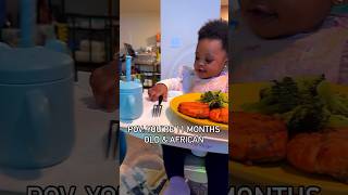 11 Month Old Baby Eats Good Mommy makes the best food 😋 baby ghana hungry babyfood africa [upl. by Nazler139]