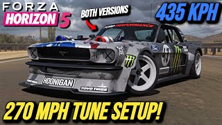 FORZA HORIZON 5  270 MPH Hoonicorn Gymkhana Mustang Tune Setup Both Versions [upl. by Mojgan]