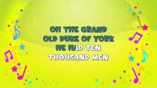 The Grand Old Duke of York  Karaoke  Marching Song  Nursery Rhyme  KiddieOK [upl. by Hawker]