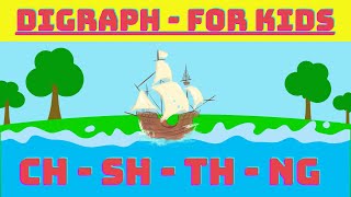 Digraph for Kids  CH SH TH NG  Phonics Song for Kids  Step to Learn [upl. by Annavoeg]