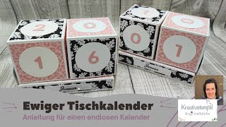 Anleitung Ewiger Tischkalender  Youtube Hop Team Kreativstempel [upl. by Llerehs]