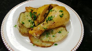 Piernas de pollo horneadas  Como Hacer Piernas de Pollo al Horno  Recetas para Principiantes [upl. by Sidky199]