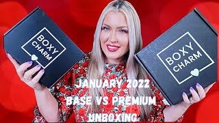 Boxycharm January 2022 unboxing  BOXYCHARM BASE AND PREMIUM BOX  HOTMESS MOMMA MD [upl. by Sirrot281]