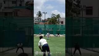 Wind ball batting practice for swing bowling 🎳😉 cricketyoutubeshortstrendingbatmanzcricket [upl. by Dodie]