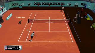 T Kokkinakis vs J Draper Madrid 24 Round 1  AO Tennis 2 Gameplay aotennis2 AO2 [upl. by Akedijn]