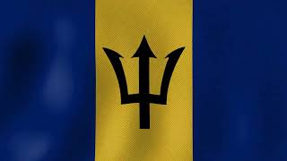 Flag of Barbados with National Anthem A Tribute to Barbados Barbados nationalanthem [upl. by Dorkas548]