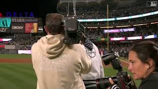 CC Sabathia Throws Out the First Pitch  2024 ALCS Game 1  10142024 [upl. by Errot]