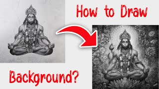 How to Draw Realistic Background  Hanuman Ji Realistic Drawing  Part 4 sketchbookbyabhishek [upl. by Nata752]