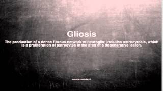 Medical vocabulary What does Gliosis mean [upl. by Otaner381]