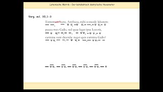 Hexameter Latein erklärt – 1 Versmaß Zäsuren Dihärese [upl. by Vanya]