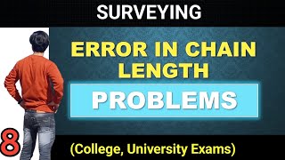 Problems of error in chain length surveying basic civil Engineering rgpv  chain Surveying  survey [upl. by Mook]