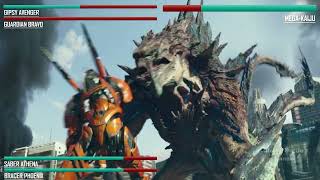 Jaegers vs Mega Kaiju｜Pacific Rim Fight Scene  with health [upl. by Ronni]