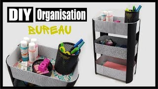 DIY ORGANISATION ET RANGEMENT BUREAU  MAKE UP [upl. by Anialed]