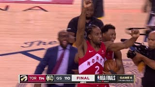 Final Seconds of 2019 NBA Finals Game 6  Toronto Celebration  Raptors vs Warriors [upl. by Settle705]