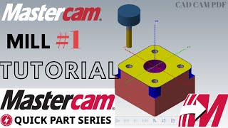 Mastercam 2019 Full TUTORIAL Mill Operations Free Learning Full Video Link in Description [upl. by Eciral]