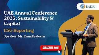 ESG Reporting  Sustainability amp Capital  UAE Annual Conference 2023 [upl. by Meilen]