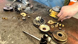 6 bt cummins half turbo kit repairing how to restoration turbocharger [upl. by Tnilc593]