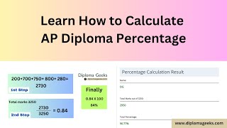 Easy Steps to Calculate Your AP SBTET Diploma overall Percentage [upl. by Laenaj78]