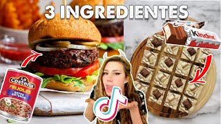 RECETAS DE 3 INGREDIENTES DE TIKTOK [upl. by Killian]