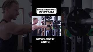 Barbell Shoulder Press Grip Width And Set Up  LiveLeanTV [upl. by Nwahsd637]