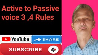 Active to passive voice Third and Fourth Rules [upl. by Ettinger394]