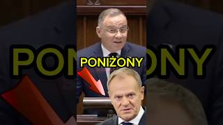 ANDRZEJ DUDA MASAKRUJE TUSKA W SEJMJE polityka duda polskapolityka tusk [upl. by Aissatsana427]