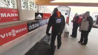 La Plagne WC Mens Skeleton Heat 2 December 14 2012 [upl. by Aenad]