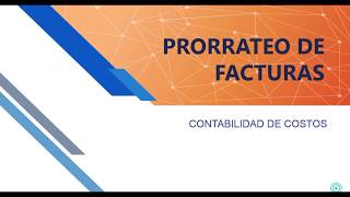 Prorrateo de facturas [upl. by Heer]