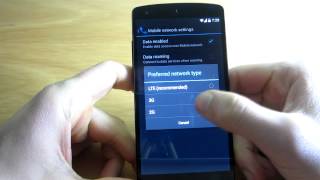 How to Enable LTE 4G on Nexus 5 44441442444 [upl. by Pacifa]