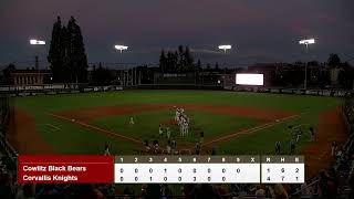 Corvallis Knights v Cowlitz Black Bears Game 2 8923 [upl. by Yerrok]