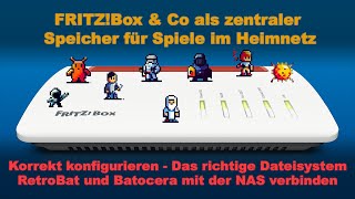 FRITZBox oder NAS als zentraler Speicher für Games im Heimnetz verwenden für RetroBat amp Batocera [upl. by Llekcm]