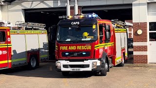 Alton amp Grayshott Water Ladders turnout from Standby at Rushmoor Fire Station [upl. by Arinaid275]