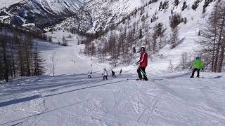 Claviere skiing December 2019 piste 93 [upl. by Rask]