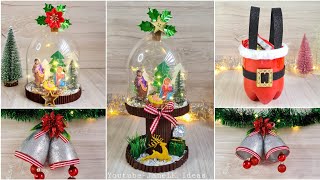 4 Increibles Ideas Navideñas Con Botellas  Adornos Navideños Económicos 2020  Natal Do Lixo [upl. by Nysa]