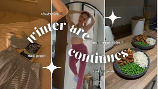 WINTER ARC CONTINUES  current non negotiables food shop and meal prep vlog [upl. by Lalla]