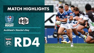 RD 4 HIGHLIGHTS Auckland v Hawke’s Bay Bunnings NPC 2023 [upl. by Gherlein]