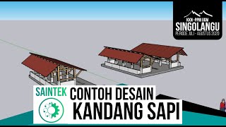 Contoh Desain Kandang Sapi Modern Sederhana Efektif dan Efisien KKNPPM UGM Singolangu 2020 [upl. by Dyanna]