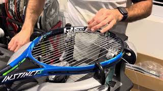 How to restring a Head Instinct S tennis racquet [upl. by Zsamot]