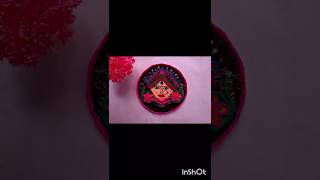 Beautiful Durga Lipon Art diy ytshorts youtubeshorts craft [upl. by Elocon250]