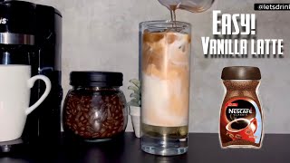 Easy iced vanilla latte to make at home [upl. by Sklar894]