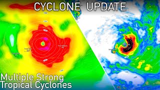 A Dangerous Intense Tropical Cyclone Will hit Mauritius This Week as Strong Cyclones line Australia [upl. by Yorgen]