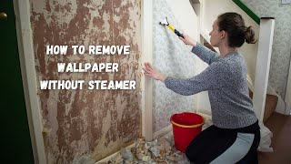 Secret to Wallpaper Removal Unveiled NO Steamer Required [upl. by Annovad]