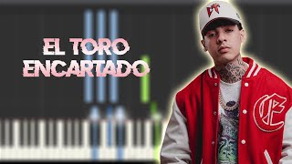 Natanael Cano  El Toro Encartado  Instrumental Piano Tutorial  Partitura  Karaoke  MIDI [upl. by Terrence]