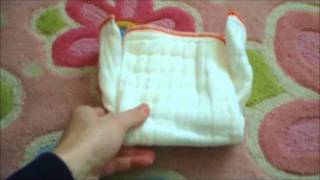 Newborn Prefold  Green Mountain Diapers Orange Edge [upl. by Tamanaha324]