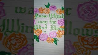 Lettering Design glimpse  colors flowers ytshorts calligraphyart shorts [upl. by Proudfoot]