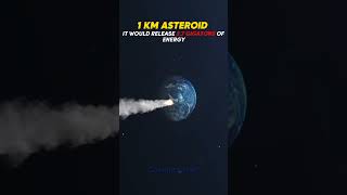 What If A 1 km Asteroid Hits the Earth ☠️💀 shorts space earth [upl. by Aihsein]