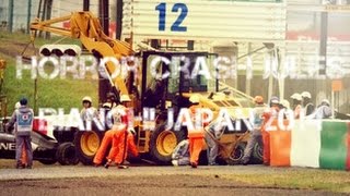 Horror Crash Jules Bianchi Japan 2014 Wheel Loader [upl. by Joiner423]