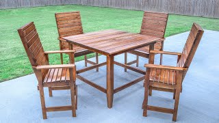 How To Make Outdoor Furniture  Free Plans  Easy DIY Patio Furniture [upl. by Nakeber]